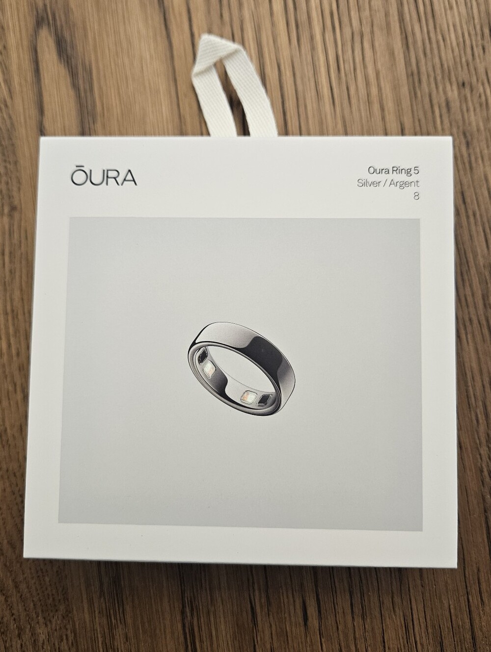 UNOPENED IN BOX Oura Ring Gen 5 Silver Size 8 BRAND NEW